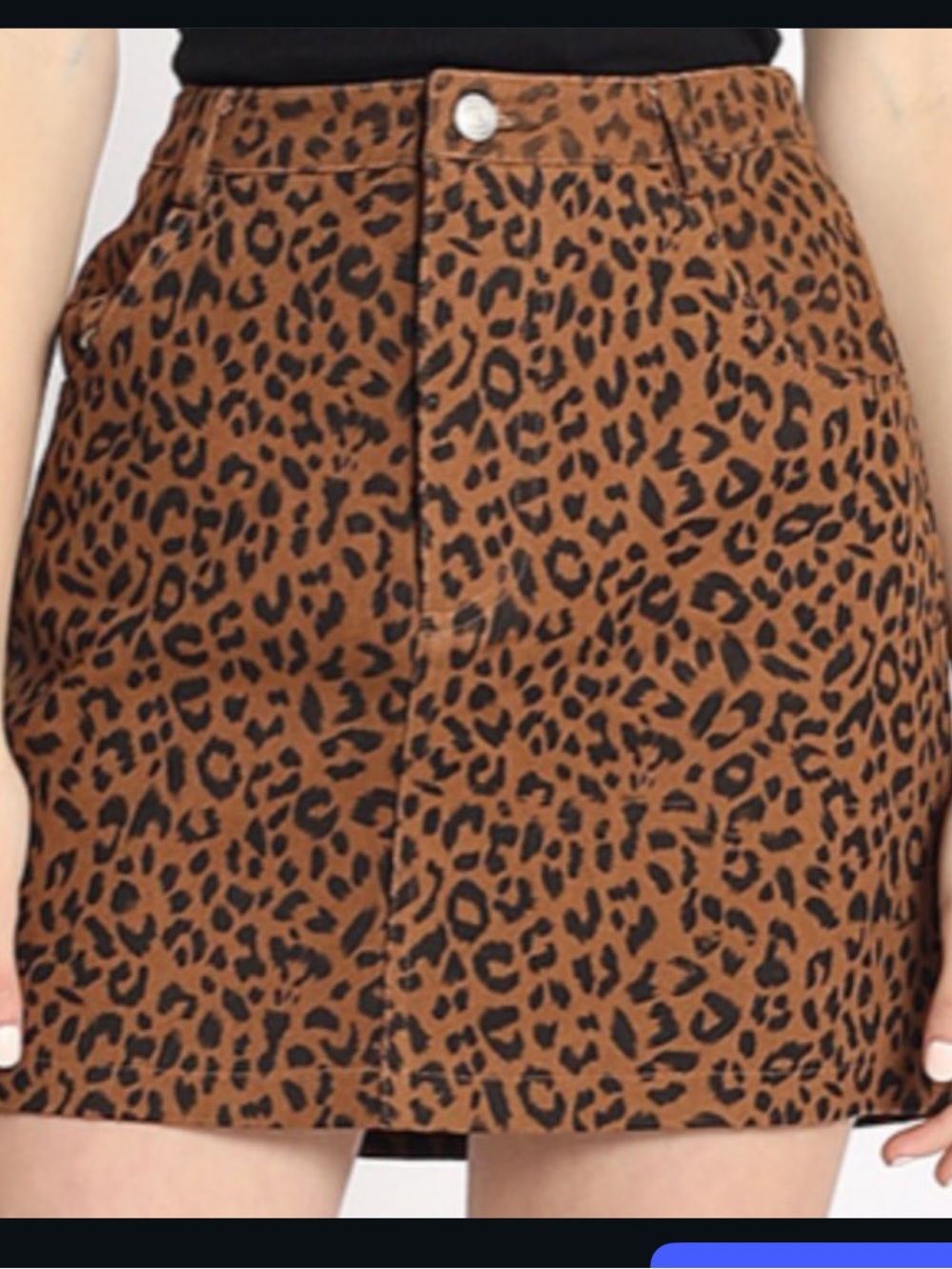 Sans Souci Leopard Print Mini Skirt in Brown and Black
